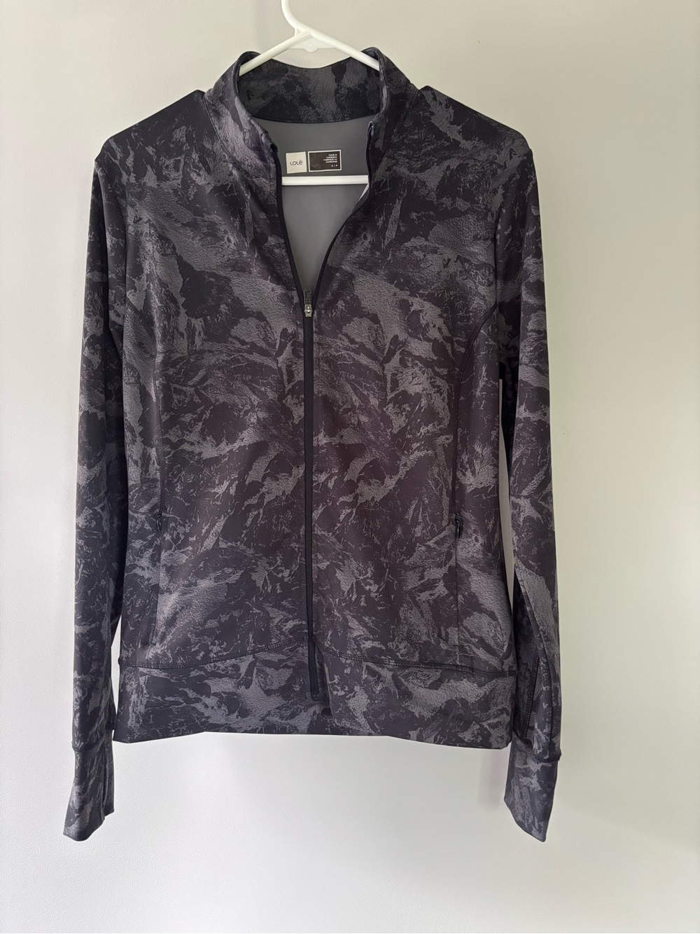 Lole Athletics Women's Lightweight Zip Jacket - Charcoal Pattern